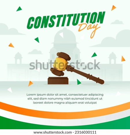 Indian constitution day social media post design Royalty-Free Stock Photo #2316030111