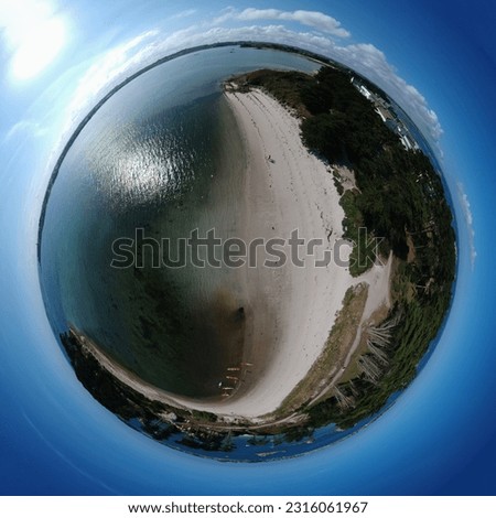 Globe à la presqu'île de Perharidy, vu du drone