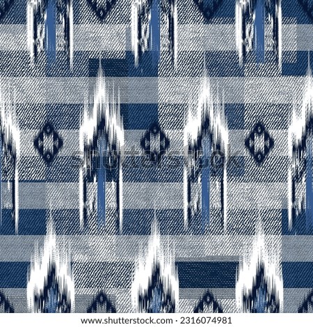 patchwork denim textures pattern background Royalty-Free Stock Photo #2316074981