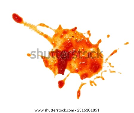 Dip ketchup blots and stains isolated on white background Royalty-Free Stock Photo #2316101851
