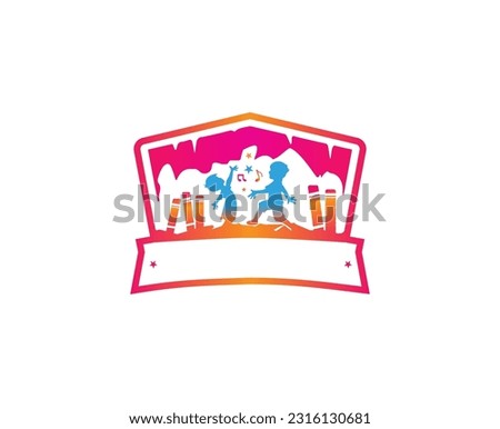 smart kid logo design with happy child concept. children dreams. playground. can use for education school sign or symbol. vector illustration element