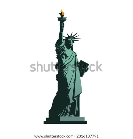 Statue of Liberty graphic illustration. American symbol. New York, USA Royalty-Free Stock Photo #2316137791