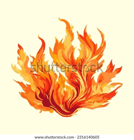 hot flames burning 3d detailed illustration