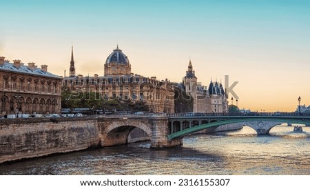 Seine River in Paris city 