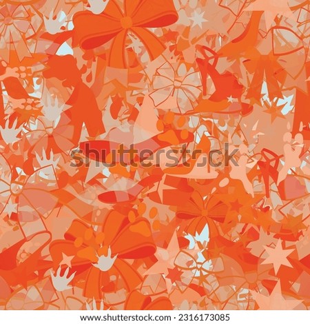 Background pattern abstract design texture. Seamless. Theme is about lace, everyday, season, dressing, decoration, elegance, embellishment, fashion, fox, flip-flops, loafers, dog, prints