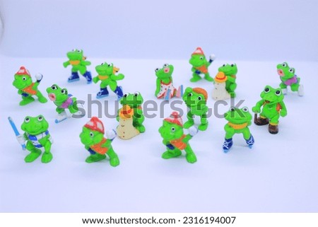 The group portrait of frogs