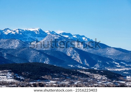 Winter landscape in La Cerdnya, Pyrenees, Catalonia, Spain
