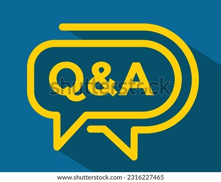 q and a, questions and answers, speech bubble, speech balloon, vector illustration 