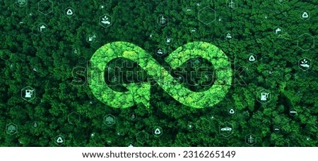 Circular economy concept. Sharing,reusing,repairing,renovating and recycling existing materials and products as much possible. Energy consumption and CO2 emissions are increasing. Royalty-Free Stock Photo #2316265149