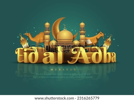 Eid al adha mubarak Greetings Background. abstract Vector Illustration for greeting card, poster and banner.	 Royalty-Free Stock Photo #2316265779