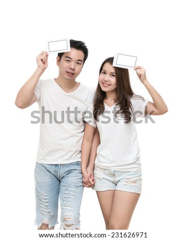 Lover couple on white background
