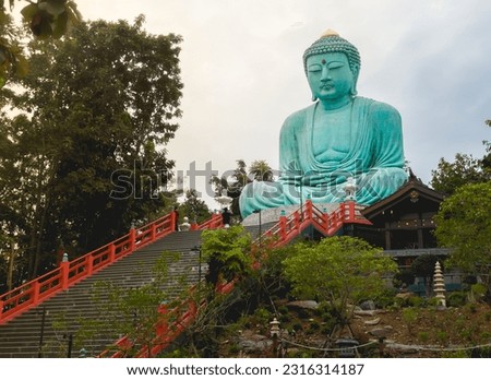The Great Buddha (Daibutsu) at Wat Phra That Doi Phra Chan temple in Lampang, Thailand.