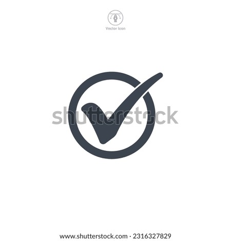 Check Mark icon. A simple yet powerful vector illustration of a check mark, symbolizing completion, success, and accomplishment. Royalty-Free Stock Photo #2316327829