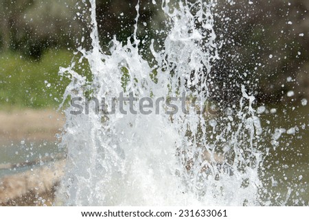 splashes of water in nature