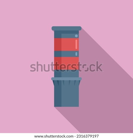 Building chimney icon flat vector. Factory house. Stack industrial