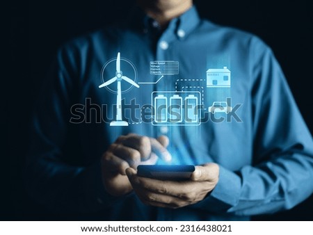 human touch the screen to green energy,and reduce global warming, idea for environmentally conscious business, climate change, eco-friendly investment,ESG for Environment Social and Governance Royalty-Free Stock Photo #2316438021