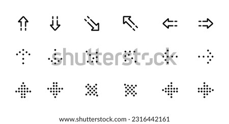 Arrow icon, direction icons set sign and symbol vector design