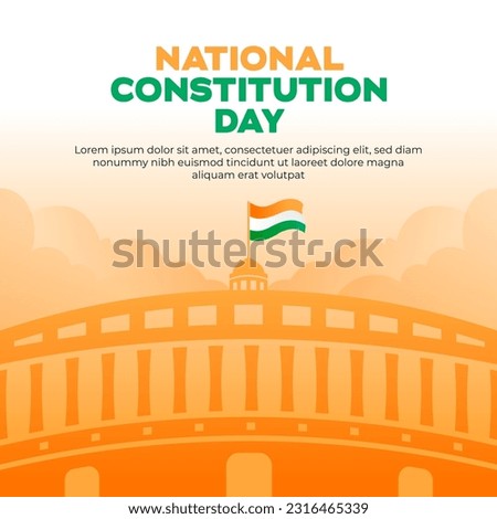 Indian constitution day social media post template design Royalty-Free Stock Photo #2316465339