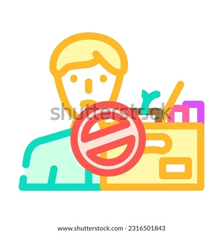 agreement rejecting color icon vector. agreement rejecting sign. isolated symbol illustration