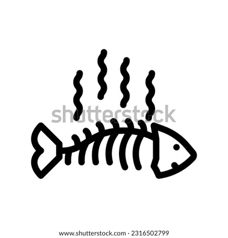 stench smell line icon vector. stench smell sign. isolated contour symbol black illustration Royalty-Free Stock Photo #2316502799