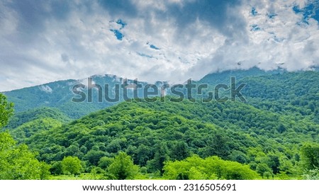 Clouds in the mountains, Caucasus mountains