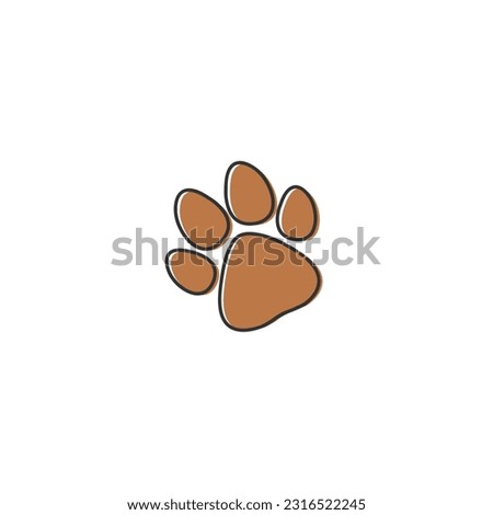 aesthetic vector of dog and cat animal footprints illustration design