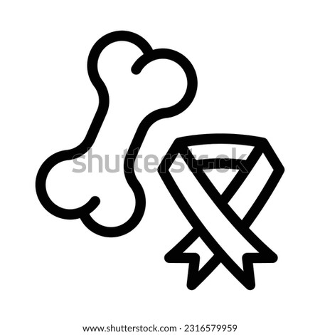 bone cancer line icon illustration vector graphic