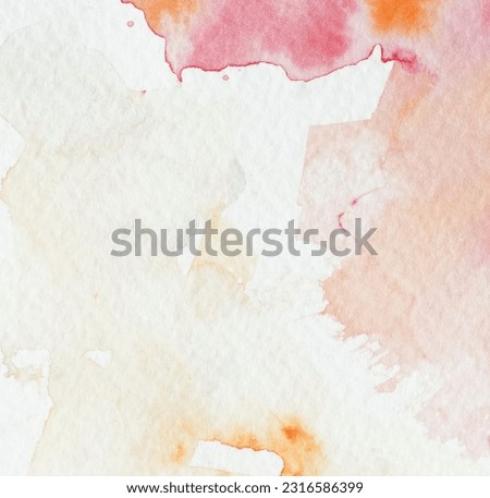Watercolor texture. Abstract pink beige white Painting background. Template.Copy space