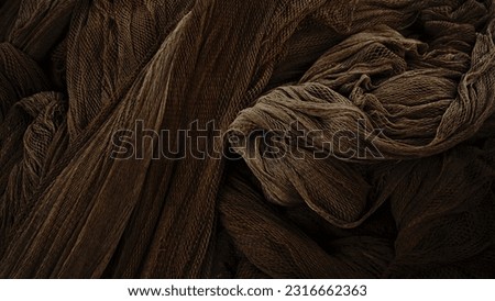 fishing net fibers stacked as a background