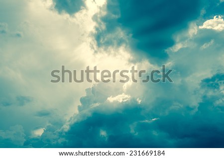 Dramatic sky with clouds