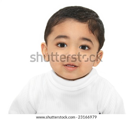 Portrait of a Smiling Asian Indian Baby Boy