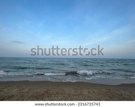 Picture about Sky and sea giving a fresh feeling and a beautiful of natural, Have sky, sea and wave 