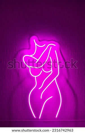Pink neon sign women. Trendy style. Beauty style.  Neon sign. Custom neon. Home decor.