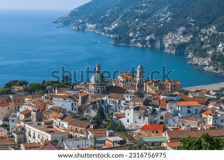 Vietri Sul Mare, Italy town skyline on the Amalfi coast in the afternoon. Royalty-Free Stock Photo #2316756975