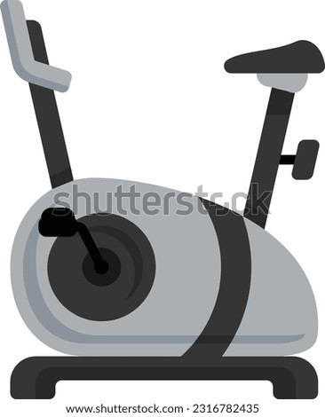 exercycle concept, indoor cycling vector color icon design, Fitness and Wellness symbol, Workout and Weightlifting sign, Personal training equipment stock illustration