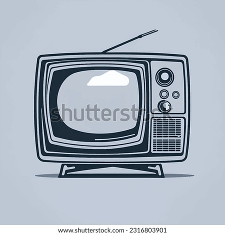 Illustration of old vintage television. Retro style Television concept design. vector