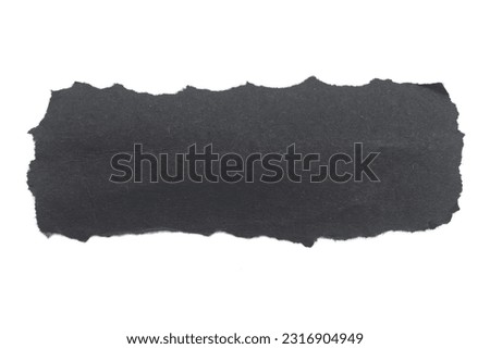 black paper ripped message torn