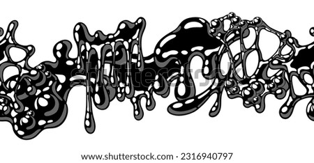 Blots and drips slime pattern. Toxic mucus smudges streaks and blotch. Royalty-Free Stock Photo #2316940797