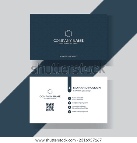 Professional and Minimalist Business Card Design Royalty-Free Stock Photo #2316957167