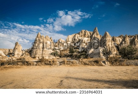 Amazing rocks in Zelve. Cappadocia Earth Pyramids. Goreme. Turkey Royalty-Free Stock Photo #2316964031