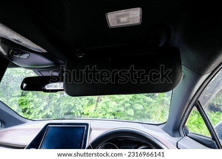 View from the driver's seat of a Japanese car