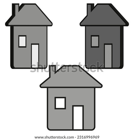 house isometric icon. Vector illustration. stock image.
