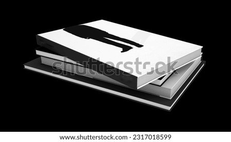 Black and white book object for decoration