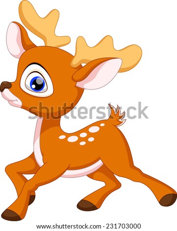 Cute baby deer cartoon