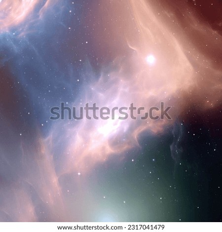 Picturesque soft and bright nebula Galaxy Space Royalty-Free Stock Photo #2317041479