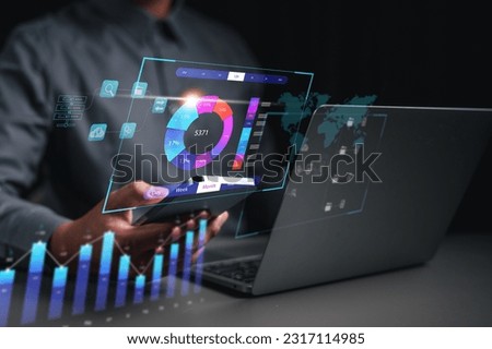 Businessman collecting data information converting into statistics, planning strategy gathering resources creating visual graphical graphs using computer laptop and mobile phone.
Opinions Customer