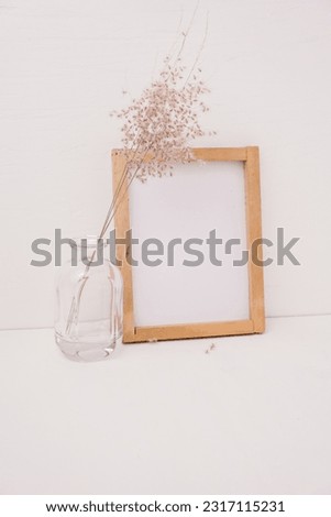 empty frame mockup with white background