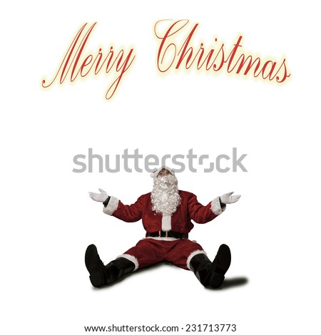 christmas card with santa claus