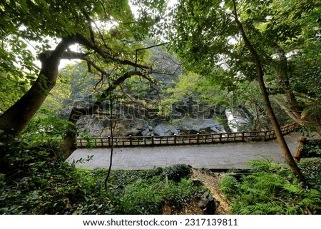It is a beautiful scenery of Andeok Valley, a famous tourist attraction in Jeju Island.