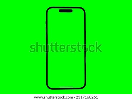 Smart phone 14 mockup new generation and green screen Transparent and Clipping Path isolated Mock up screen template for Infographic Business web site design app